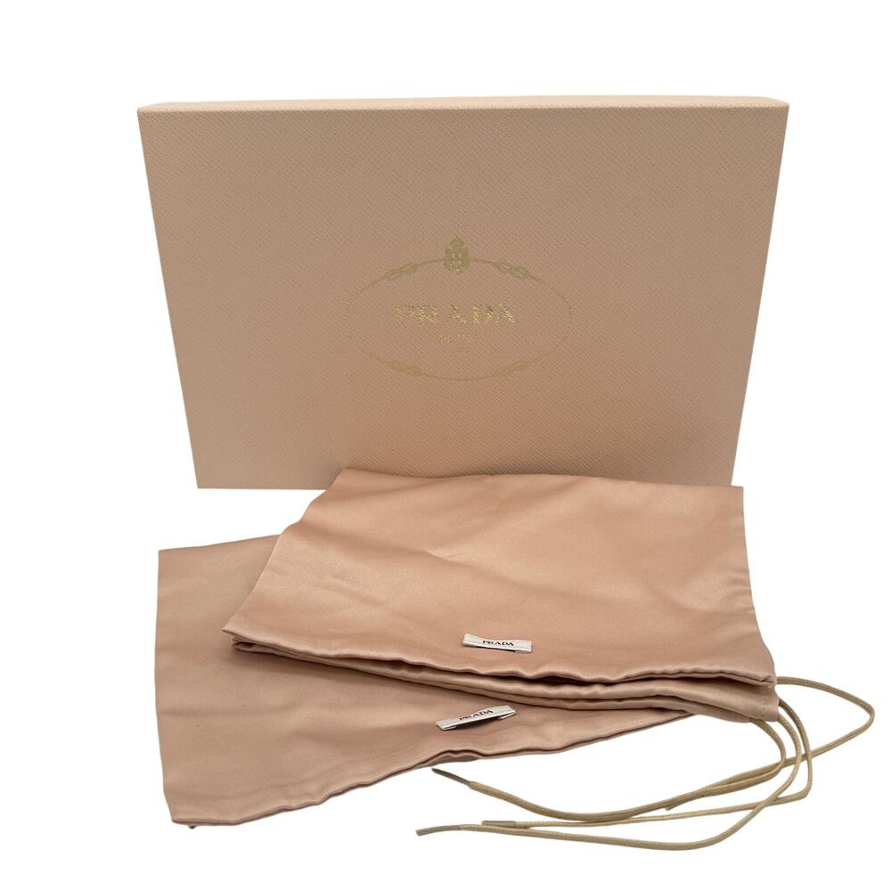 Prada Milano Shoe Box Dust Bags Set Pink Replacement Storage Authentic O/S